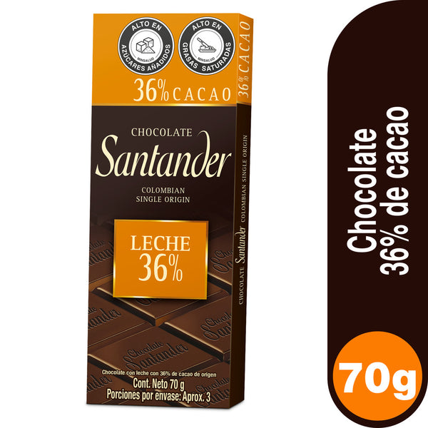 CHOCOLATINA SANTANDER 70G 36 CACAO